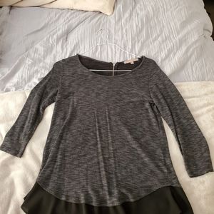 Dark grey mid sleeve top
